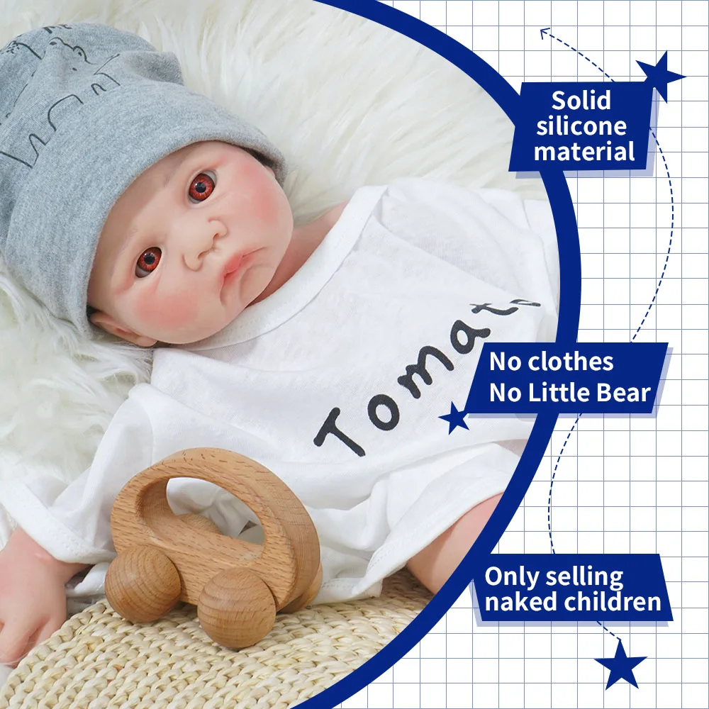 Die realistische 15-Zoll-Silikonpuppe ist eine weiche und süße Mädchenpuppe, ein perfektes Geschenk für Kinder ab 3 Jahren.Nr. 2. Keine Kleidung