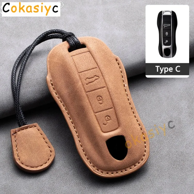 Coque de protection pour clé de voiture, housses de télécommande intelligente, porte-coque, broderie Porsche, Bella AN Panamera 718, accessoires porte-clés Boxster, 911