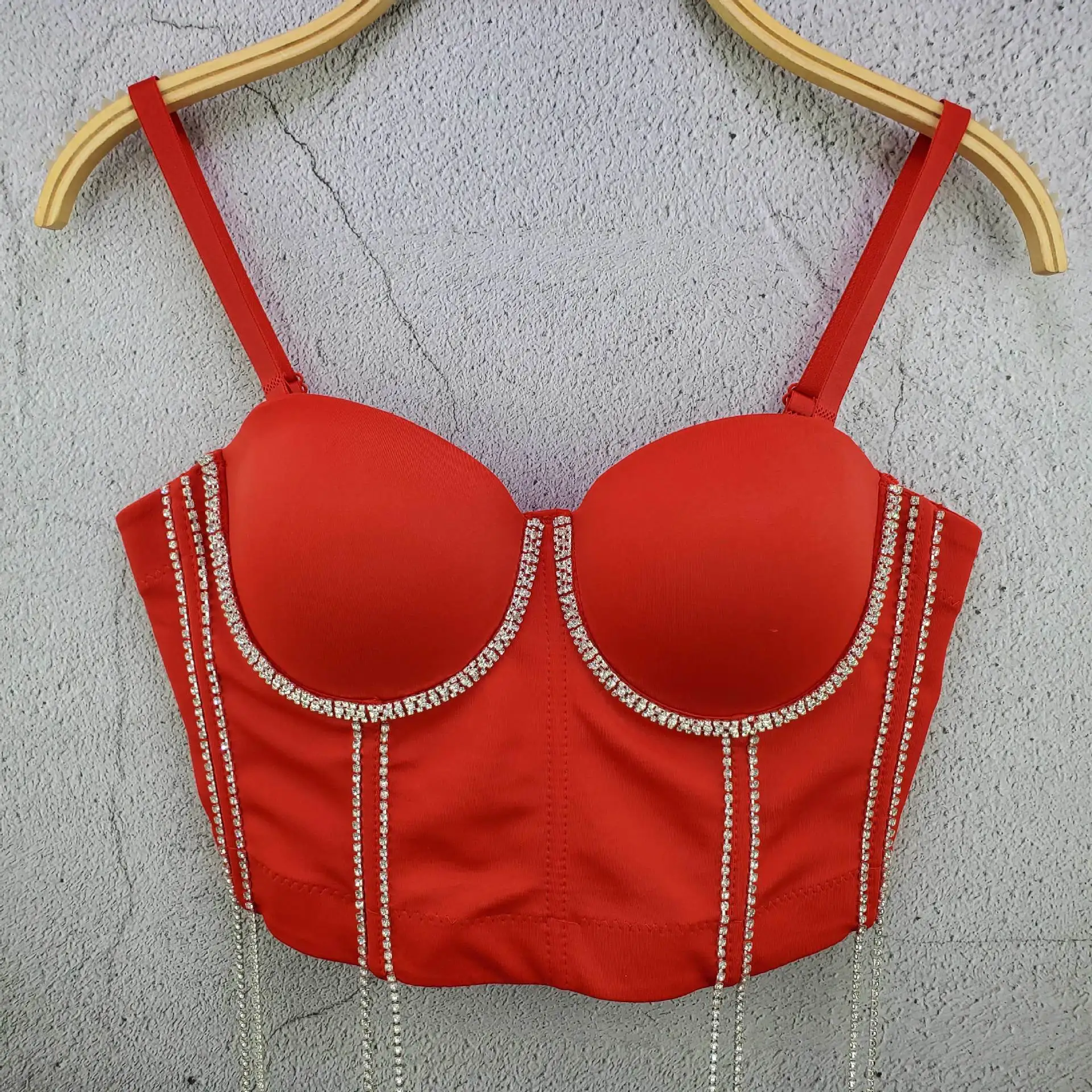 J56 Dropship Bras สวยสําหรับสาวด้านบนผู้หญิงหวานหน่วยความจําพู่เสื้อกล้ามขนาดเล็กพร้อมเสื้อสายคล้องคอที่หรูหราและเย็น