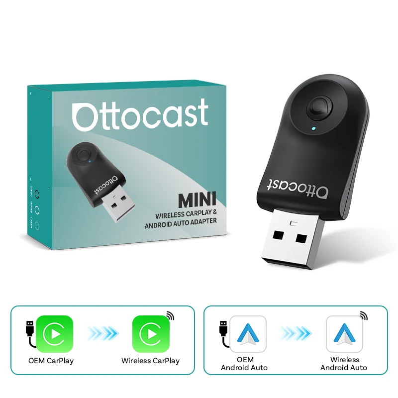 Ottocast Cabin Care Draadloze CarPlay-adapter 1080P Auto-achterbankcamera 150 °   Groothoeknacht voor kinderen en huisdieren voor Benz Toyota VW