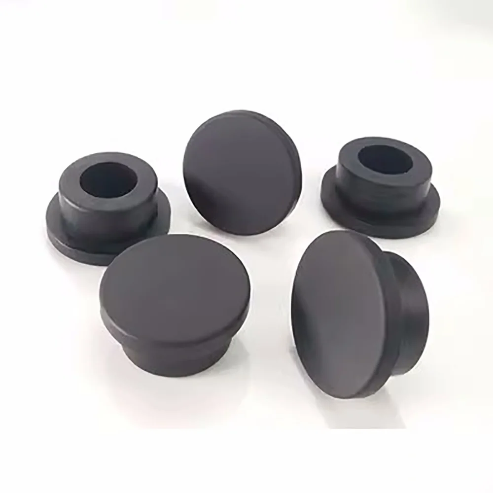 51.3mm-106.5mm Black Silicone Rubber Caps T Type Plug Cover High Temperature Resistance Seal Stopper Snap-On Gasket Sealing Plug