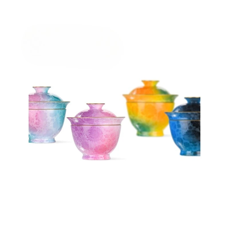 

Travel tea set outdoor portable hand grab cover bowl ceramic