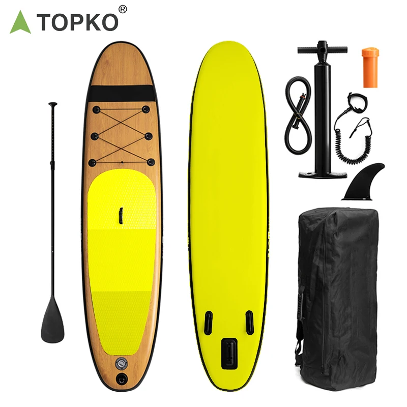 TOPKO Can drop shipping and OEM paddle board adult children stand-up SUP water ski inflatable surfboard