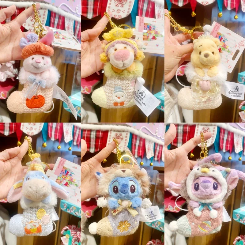 

Genuine Disney Winnie The Pooh Tigger Piglet Eeyore Plush Pendant Winter Christmas Series Toys Decorations Christmas Gift Toy