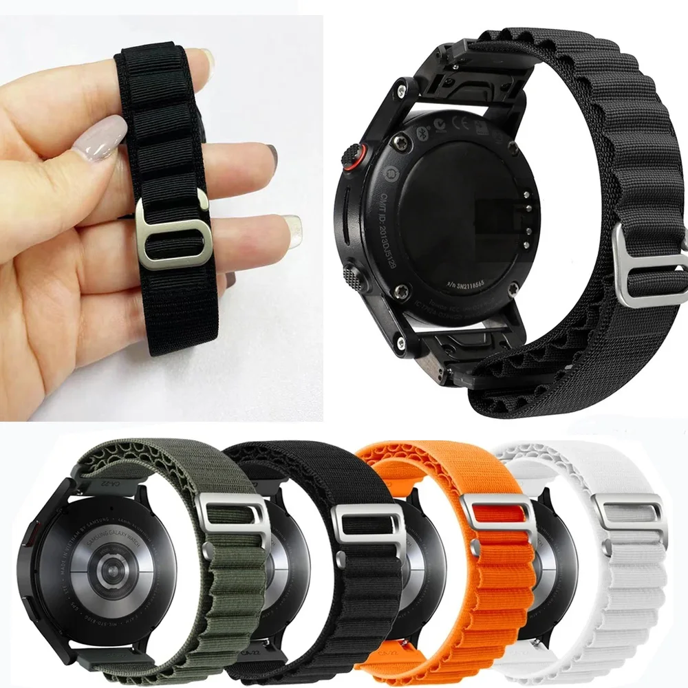 

QuickFit 26mm Nylon Watch Straps For Garmin Fenix 7X 6X Pro 5X Plus MK1/2i Smartwatch Bands Loop Enduro 2 Tactix 7 Pro Bracelet