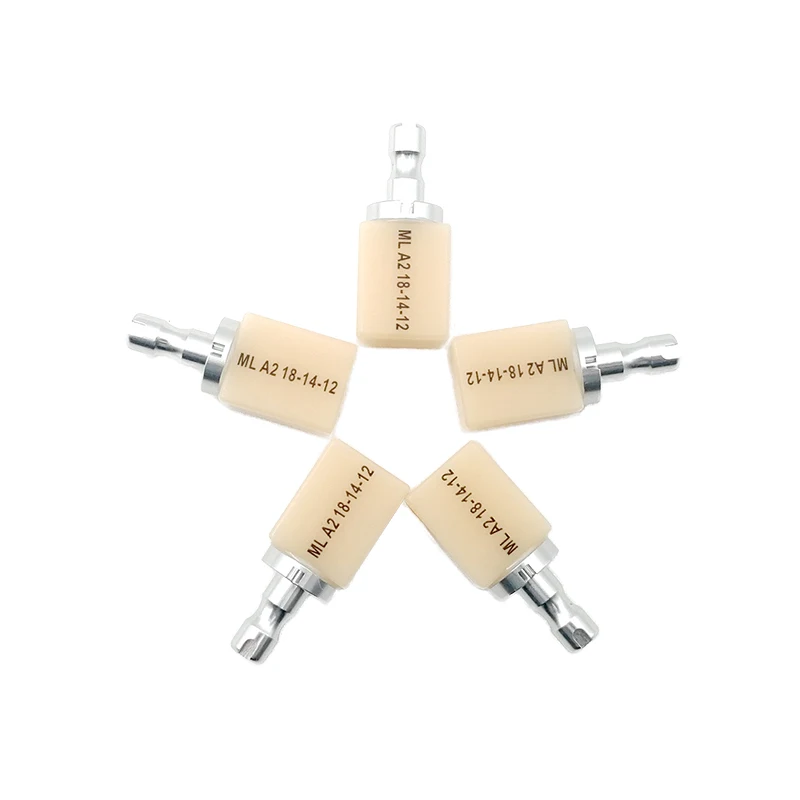 5 pcs Dental Zirconia Ceramic Block Single Layer HT LT A1-D2 Shade CAD CAM Milling Disc for Dental Laboratory Restoration