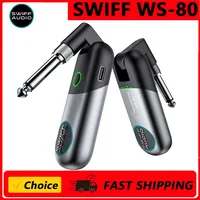 SWIFF WS-80 sistema de guitarra inalámbrico Digital transmisor receptor inalámbrico de guitarra baja latencia para bajo de guitarra eléctrica