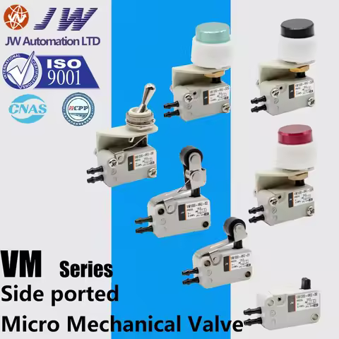 VM1000-4N/NU-00/01/02/08/32R/32G/32B,SMC - type VM1000 series 2/3 - way miniature mechanical - operated valves.