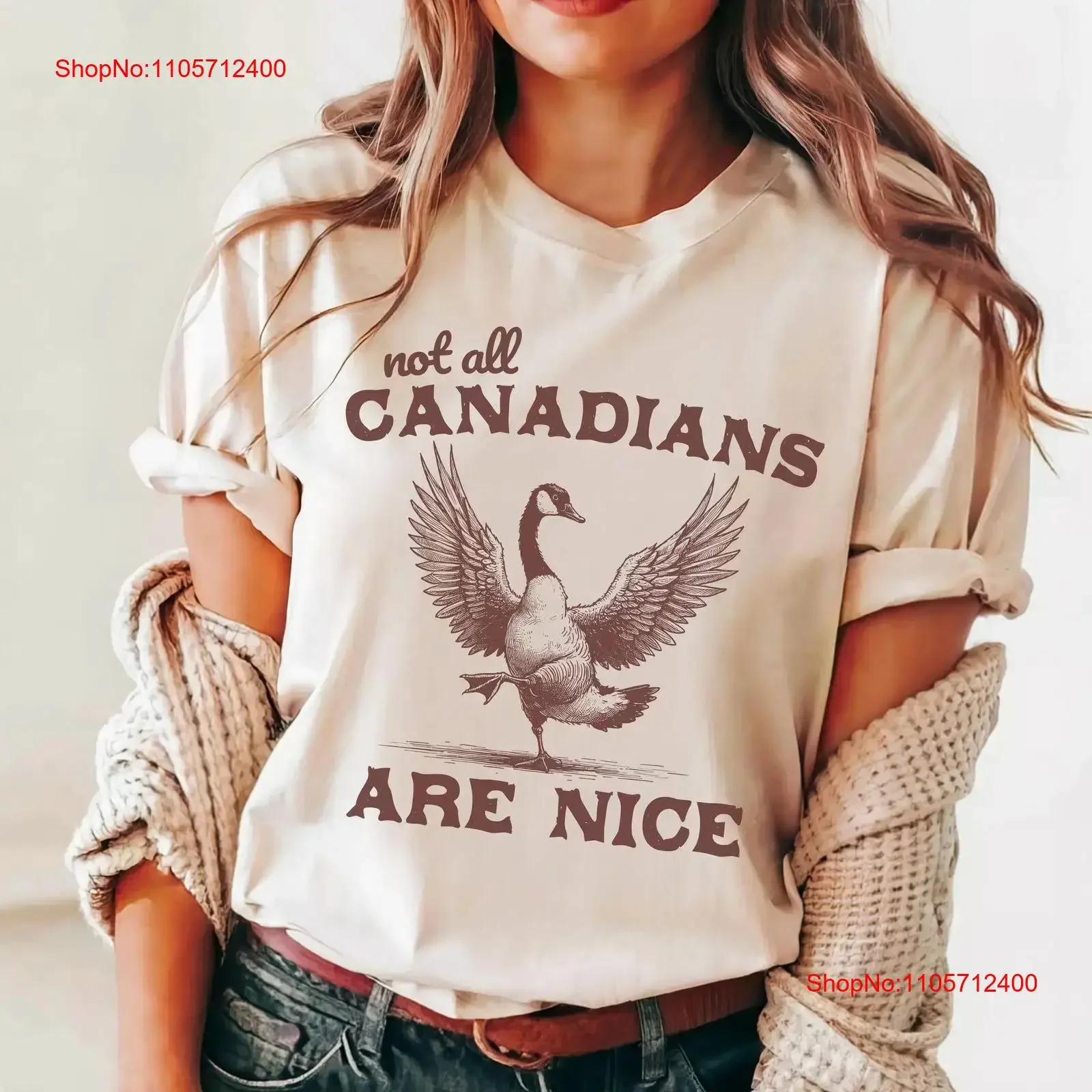 funny goose shirt Canadian sarcastic y2k goosebumps t silly shirts that go hard gift for her vintage Washed Versatile fashion