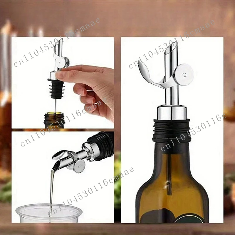 

New 48 Piece Stainless Steel Wine Bottle Pouring Device, Automatic Flipping of Wine, Approximately 3/4 Inch Silver Bottle Mouth