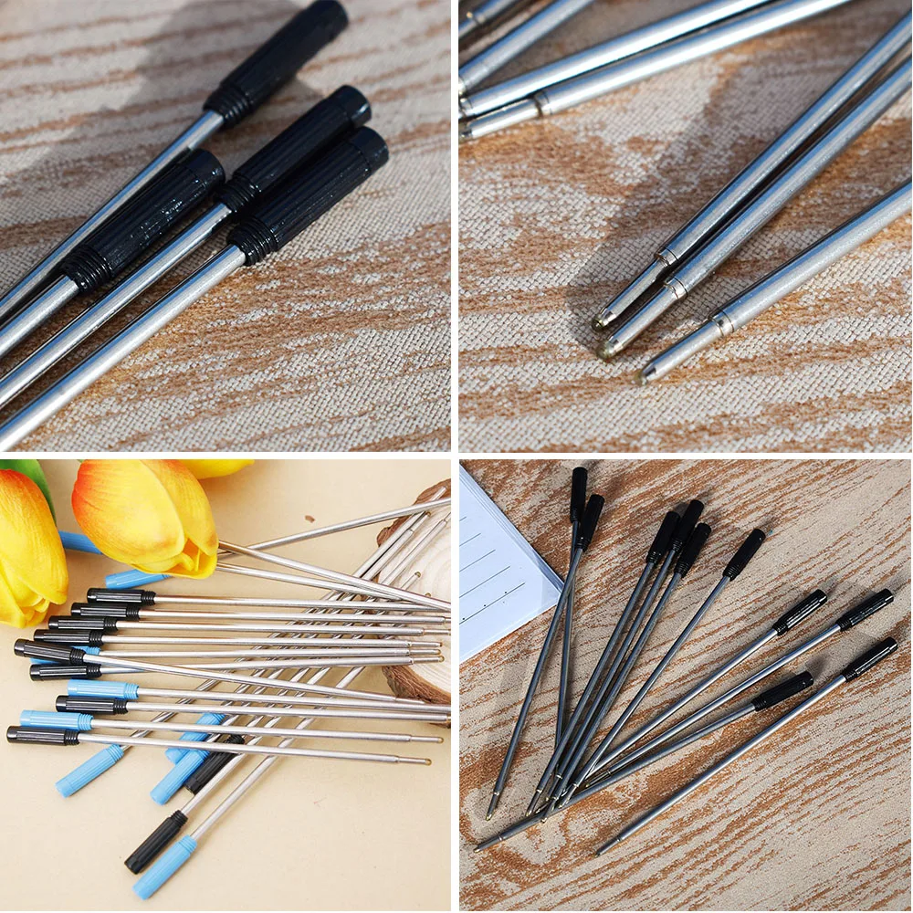 10pcs High Quality Cross Style Ballpoint Pen ink Refills Suit BLACK and Blue Useful Office School Promotional PEN Gift 2023