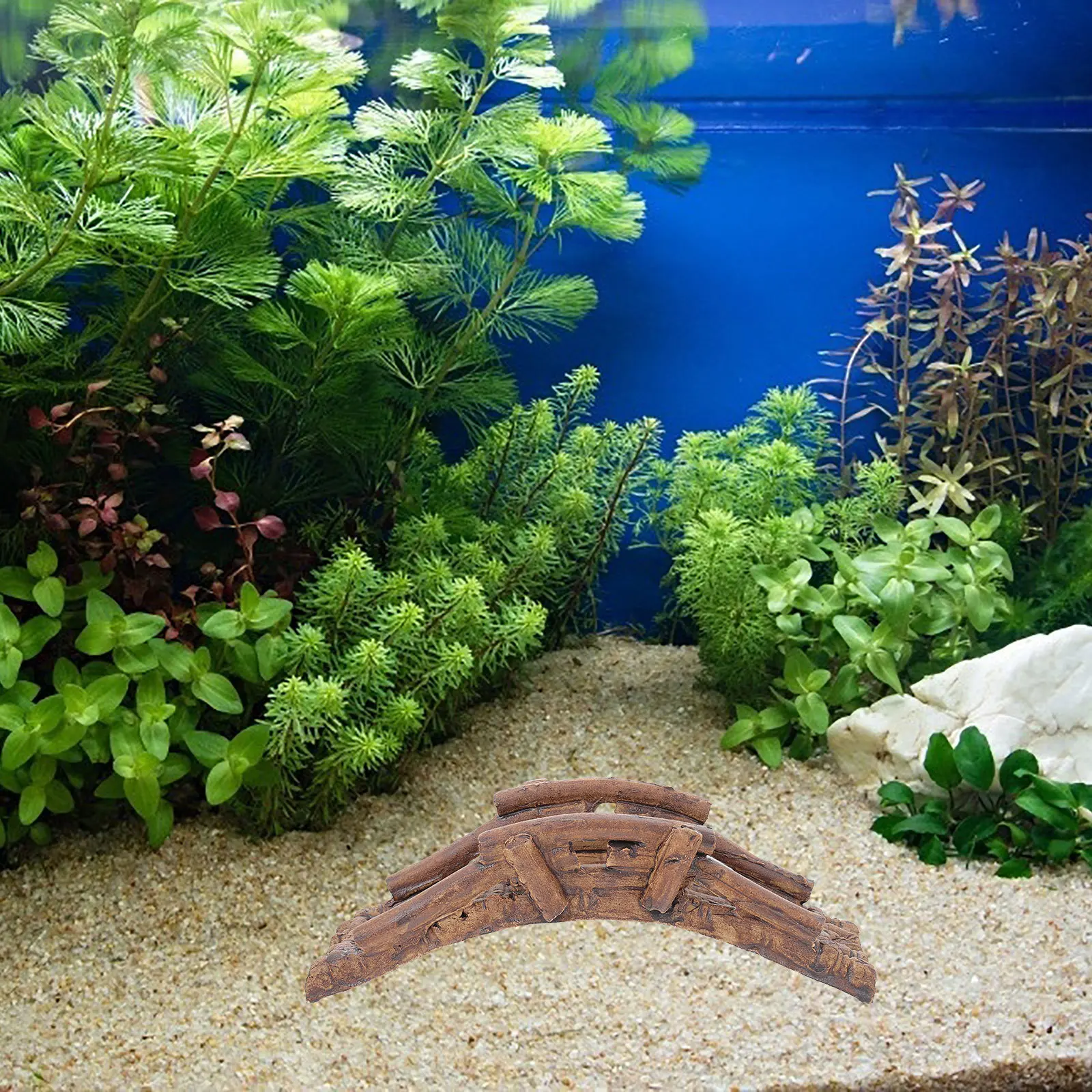 

2Pcs Fish Tank Aquarium Bridge Ceramic Durable Decorative Underwater Landscape Ornament Fish Tank Decors Aquatic Ornament
