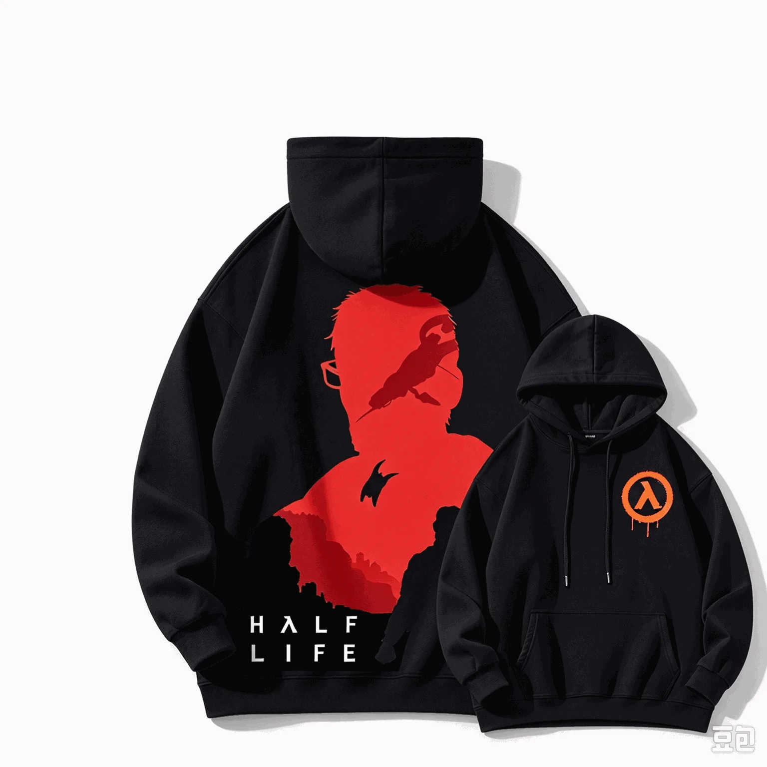 Sudaderas con capucha de la colección Half Life, de estilo informal, holgadas, de corte amplio, unisex, con diseños deportivos y gráficos retro, cómodas, de alta calidad, ideales para parejas.