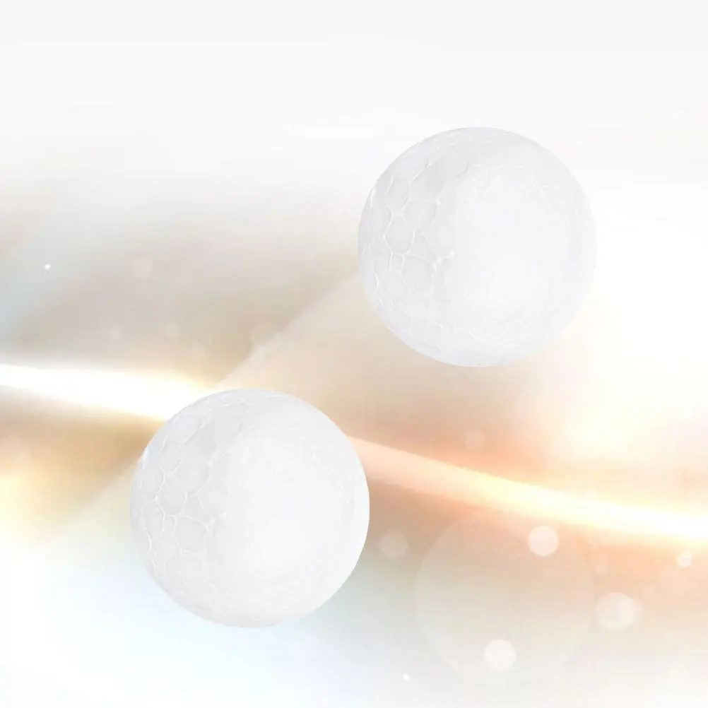 

2Pcs White Foam Balls Durable Craft Material Fun DIY Preschool Children Painting Christmas Ornament Decorative Props