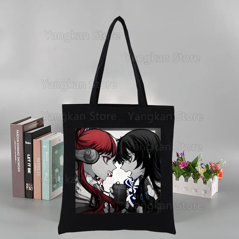 Ado WORLD TOUR Shopping Bag Letters Print Female Cloth Shoulder Bag Eco Handbag Tote Reusable Grocery Shopper Bags