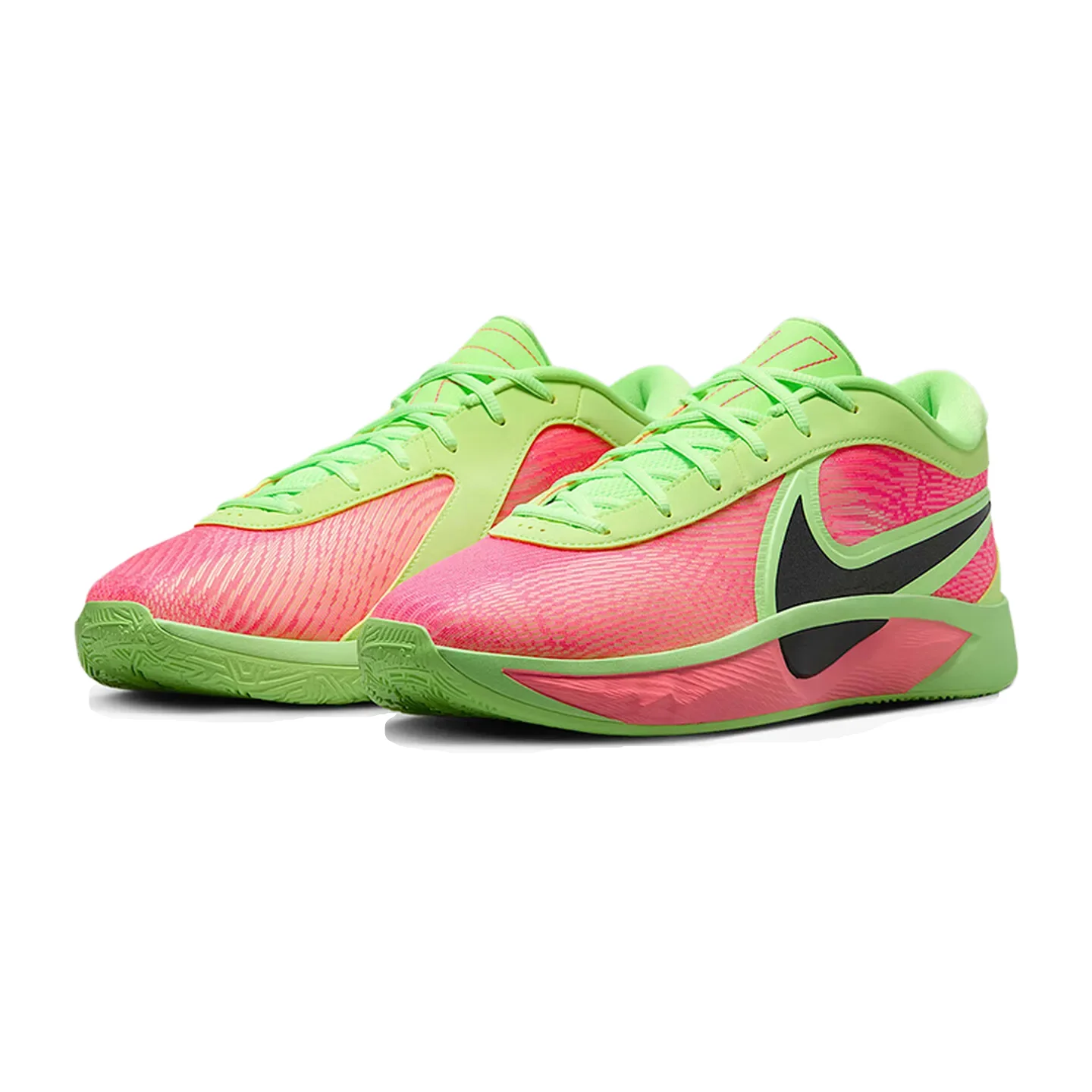 Nike Giannis Freak Low-Top Basketball Shoes for Men Soft Comfort, Slip-Resistant & Durable Red & Green HJ9110-300