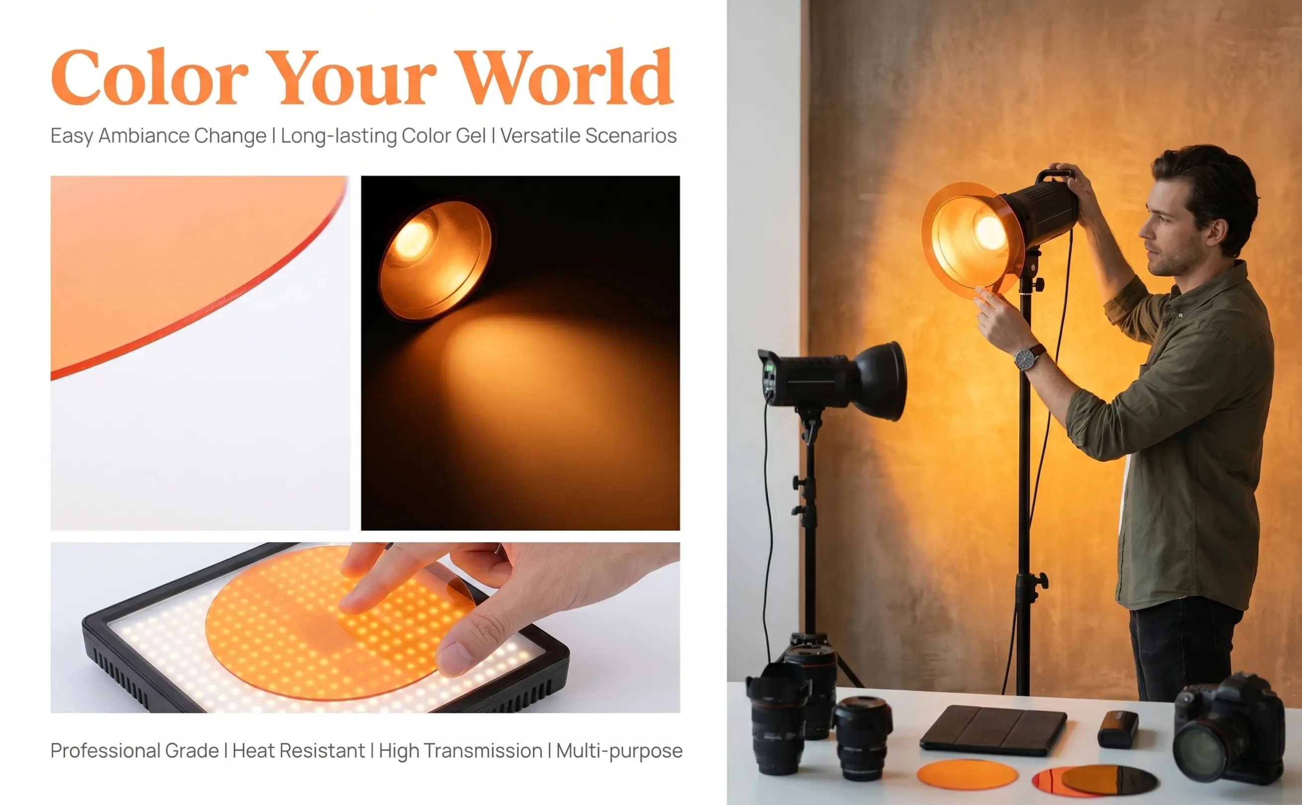 15Pcs 4.7inch Spotlight Color Film Stickers Warm Light Filter Sheets Self-Adhesive Lighting Diffuser Film for Bedrooms Living