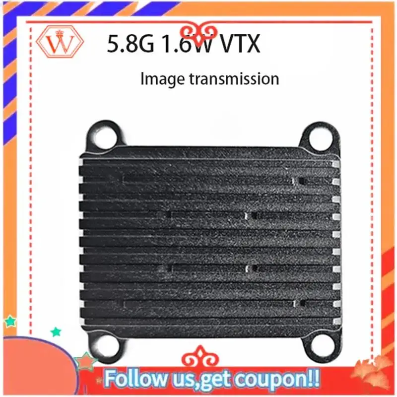 5.8G 1.6W FPV VTX Transmitter 25MW/400MW/800MW/1600MW High Power VTX For Long Range FPV Drone RC Model Easy Install