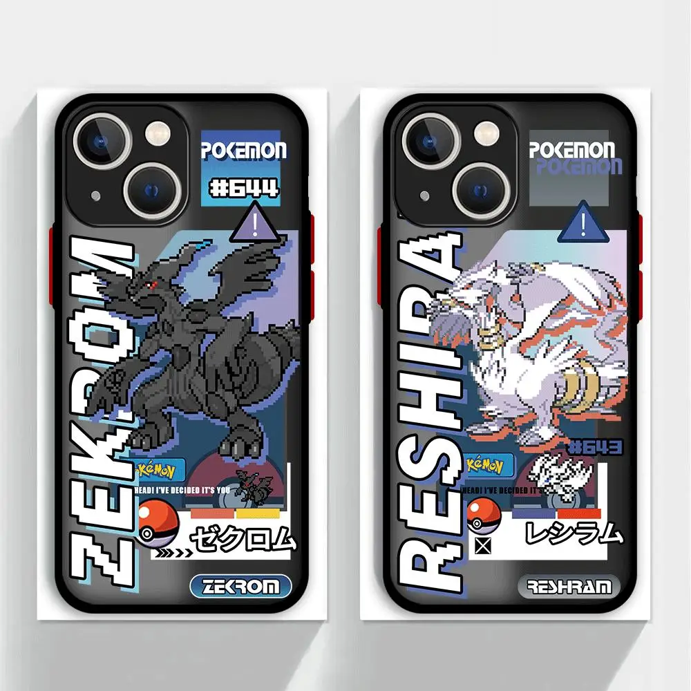 Phone Case for iPhone XR 15 Pro 11 Pro XS X SE 13 14 Pro Max 12 Mini 8 Plus 7 Luxury Back Anime Pokemon Cover