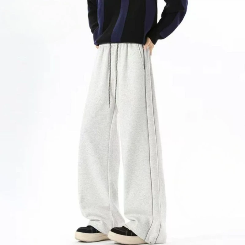 

Men's Thermal Lined Sweatpants New Simple Design Straight Leg Casual Pants for Autumn Winter Sports