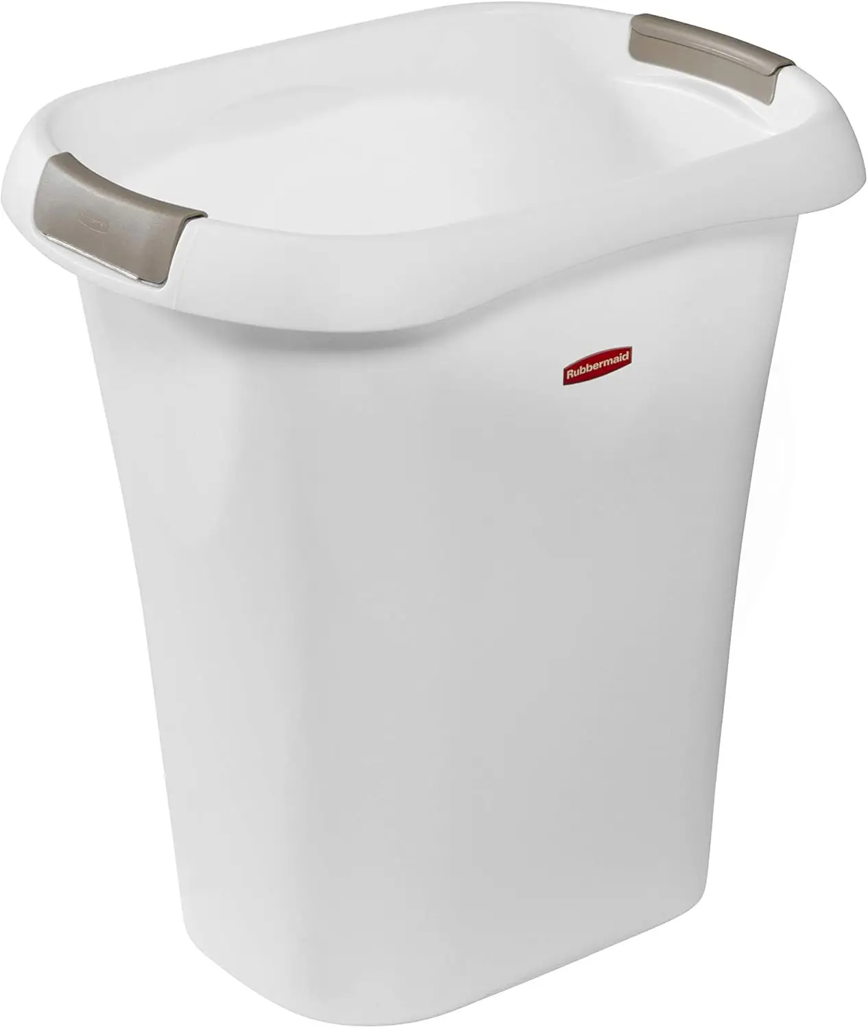 

Rubbermaid Open Top Trash Can, 5.3-Gallon, White Plastic Wastebasket/Garbage Bin for Home/Kitchen/Bathroom/Garage