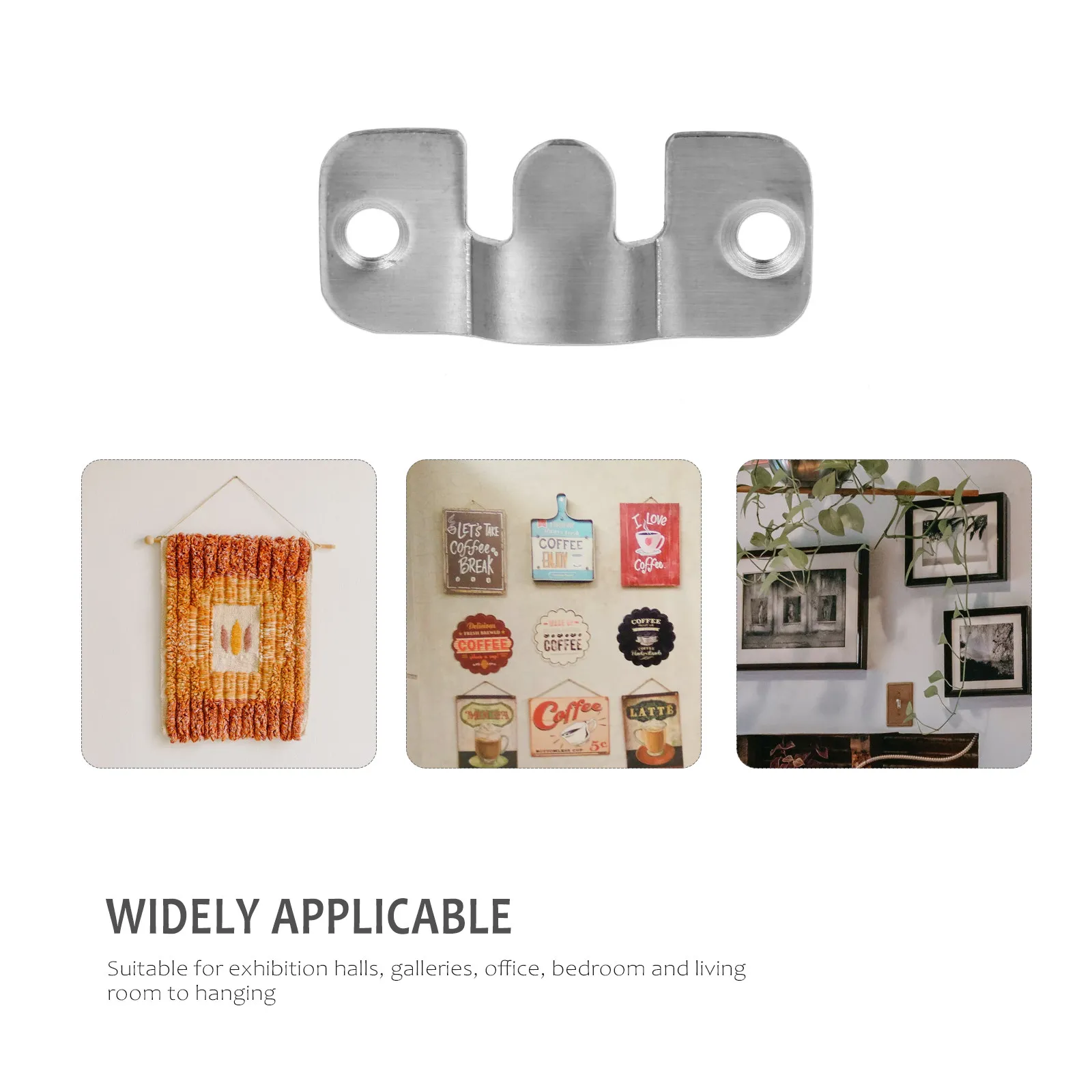 10Sets Stainless Steel Z Clip Flush Mount Brackets Interlocking Photo Frame Wall Mount Clips for Exhibition Gallery Office