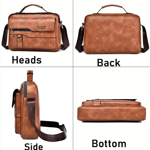 Imagen 2 del producto Bolso de hombro de estilo neutro para hombres y mujeres, adecuado para viajes de negocios y fotografía de material de PU.