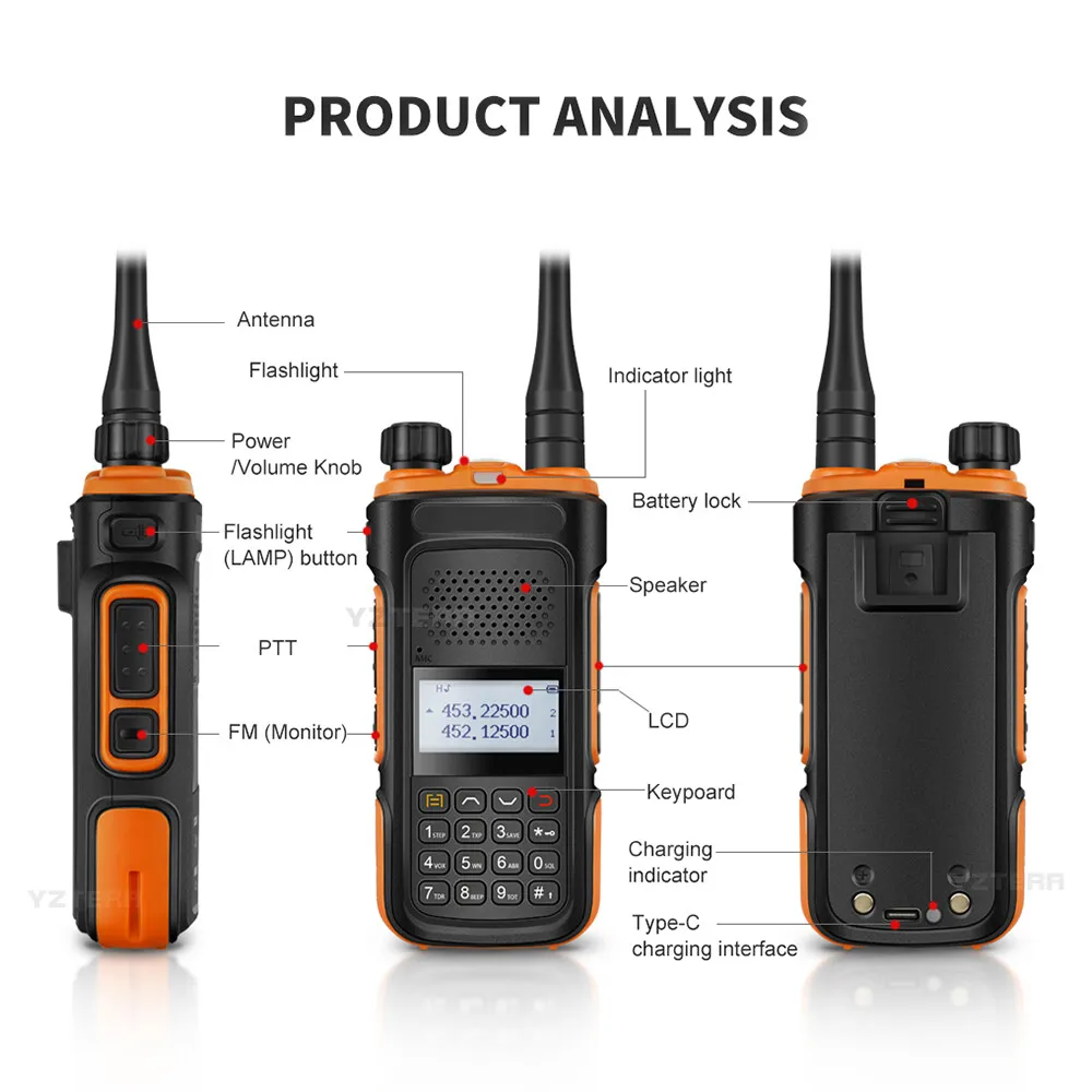 15%Sale Baofeng UV-10 Walkie Talkies Two Way Radio Dual Band Ham VHF UHF Type-C Charging