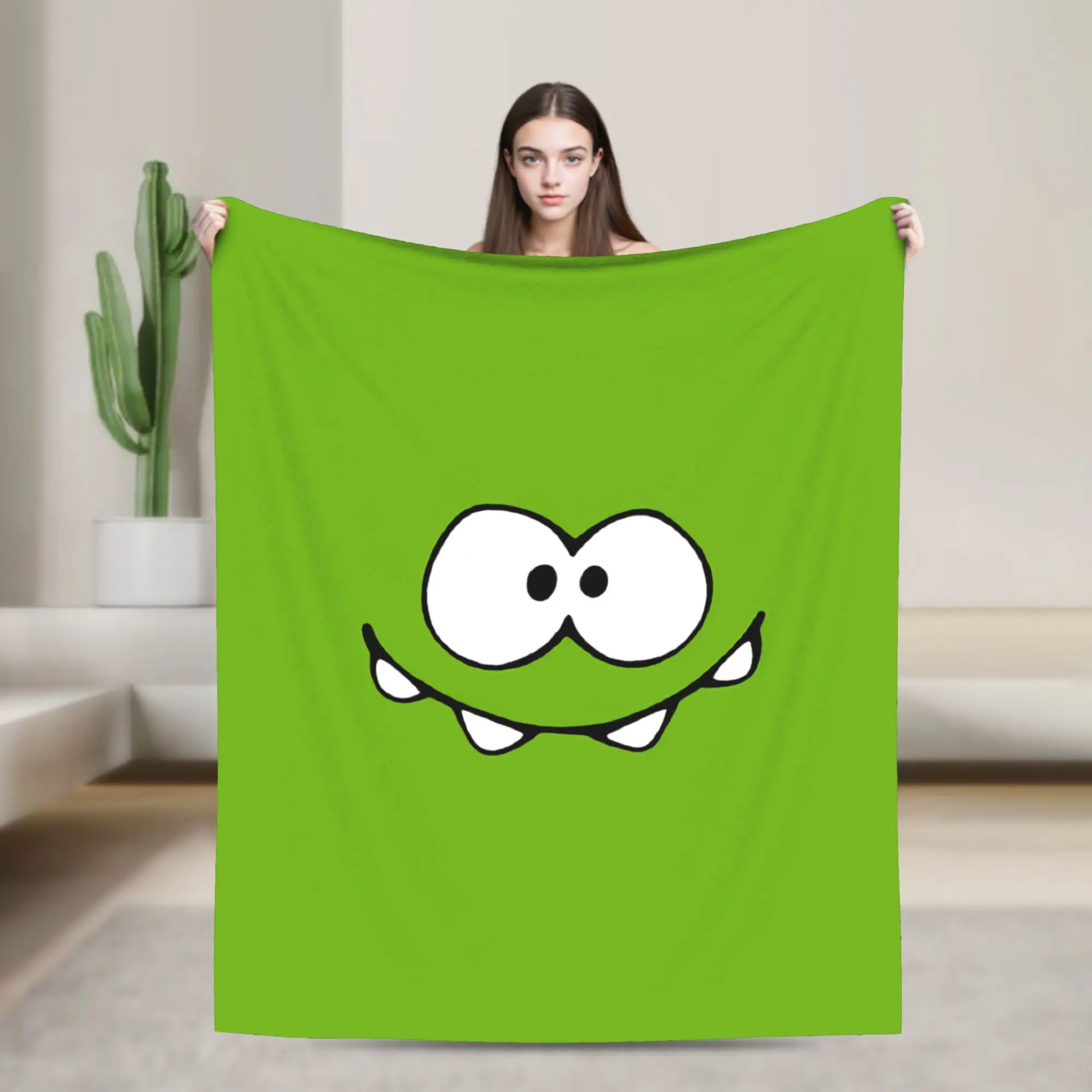 An Angry Face Funny Meme Throw Blanket Cozy Casual Blanket  For Living Room Picnic Flannel Bedspread Bed Cover