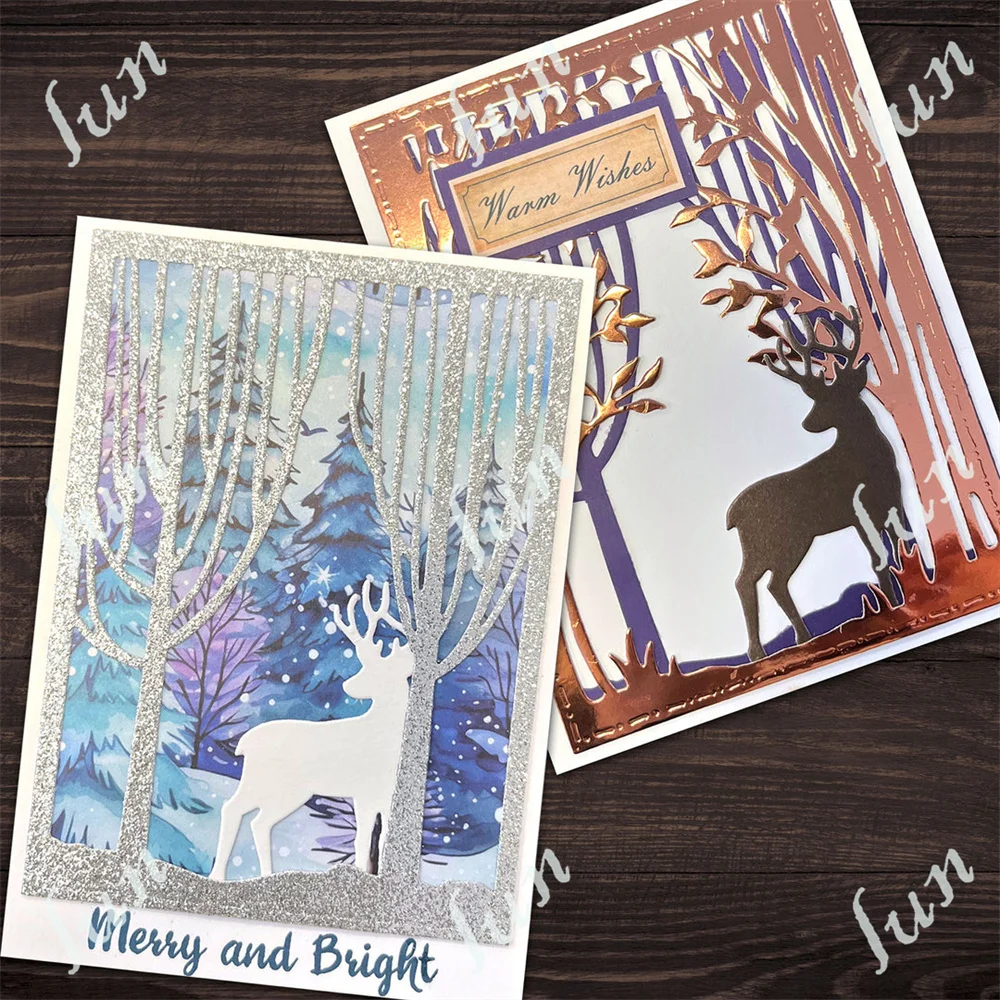 عيد ميلاد سعيد ومشرق الغابات طبقات يموت قطع يموت DIY بها بنفسك ألبوم سكرابوكينغ النقش الزخرفية ورقة بطاقة الحرف #6