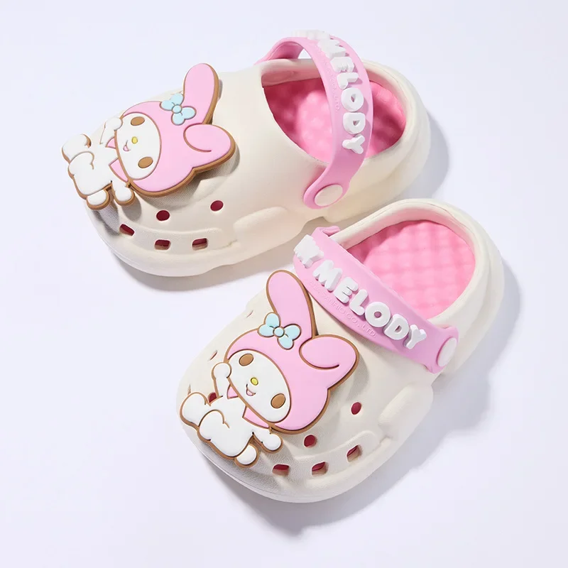 Sanrio Hello Kitty รองเท้าแตะสำหรับเด็ก, รองเท้าใส่ในบ้านกันลื่นน่ารักน่ารักสำหรับใส่ในบ้านเด็กหญิงเด็กชายฤดูร้อนของขวัญ