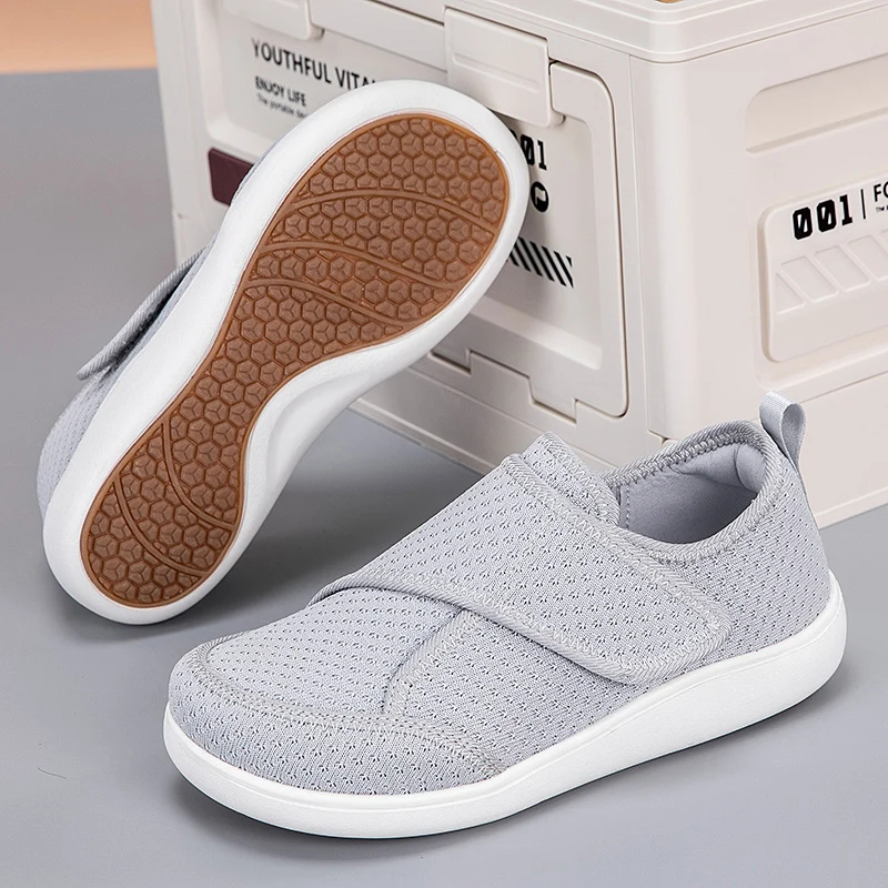 

Men Women Open Shoes for Elderly Adjustable Diabetic Shoes Swollen Foot Fat Wide Hallux Valgus Bunion Orthopedics Thumb Eversion