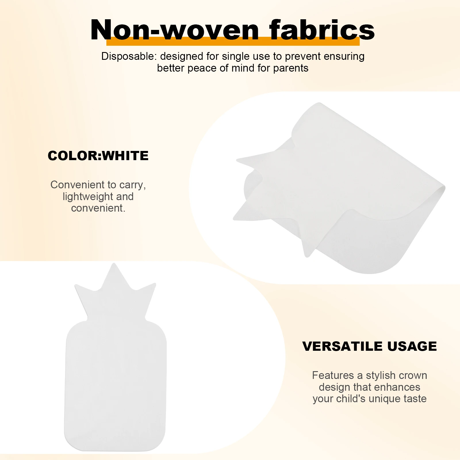 20 قطعة من وسادة الظهر الممتصة للعرق بتصميم تاج للمدرسة والرياضات الخارجية وأساسيات المناشف المحمولة للاستعمال مرة واحدة #4