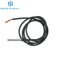 1/10PCS DS18B20 Waterproof Thread Temperature Probe Temperature Sensor Stainless Steel Package 1/2/3/5/10Meter For Arduino 4