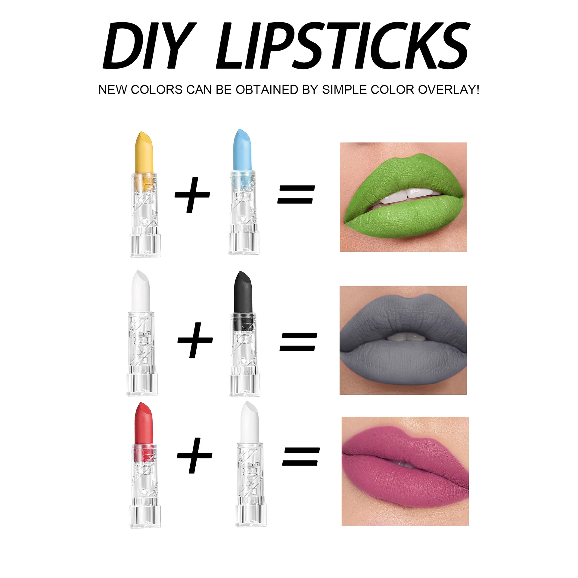 8Pcs Matte Lipstick Set, Dark Black White Vampire Lipsticks, Face Body Painting, DIY Halloween Party Makeup Cosmetic