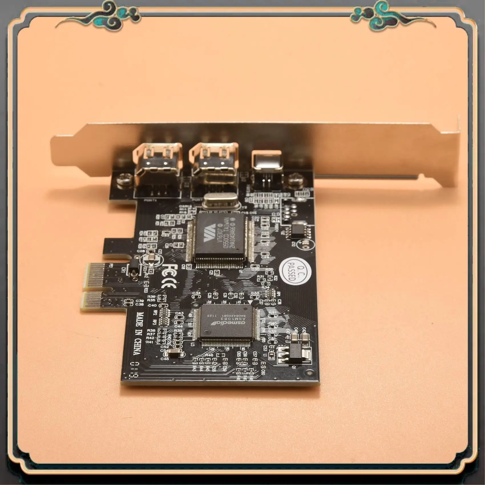 

ASMA-PCI Express X1 PCI-E Firewire 1394A IEEE1394 Controller Card 3 Port For Desktop