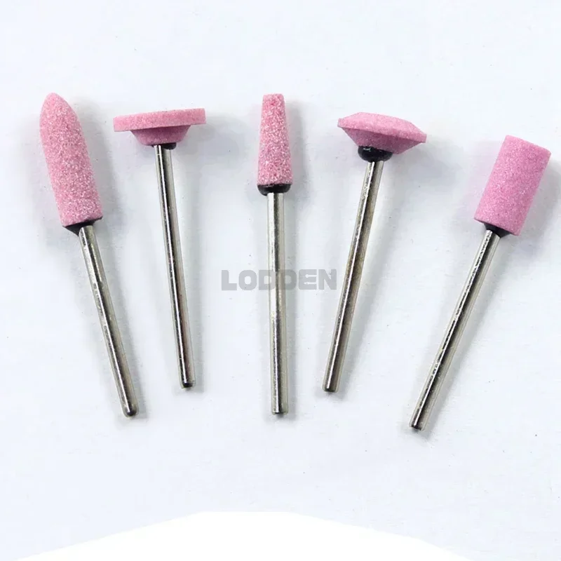 LODDEN 100pcs/box Dental Lab Pink Stone HP for Metal Composite Grind Polish Dental Material Drill Tools Material Dentistry