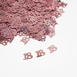 15g/Bag Happy Birthday Numbers Confetti Sparkle Sequins Rose Gold Figure 1 16 18 20 Confetti Birthday Party Decor Table Scatters