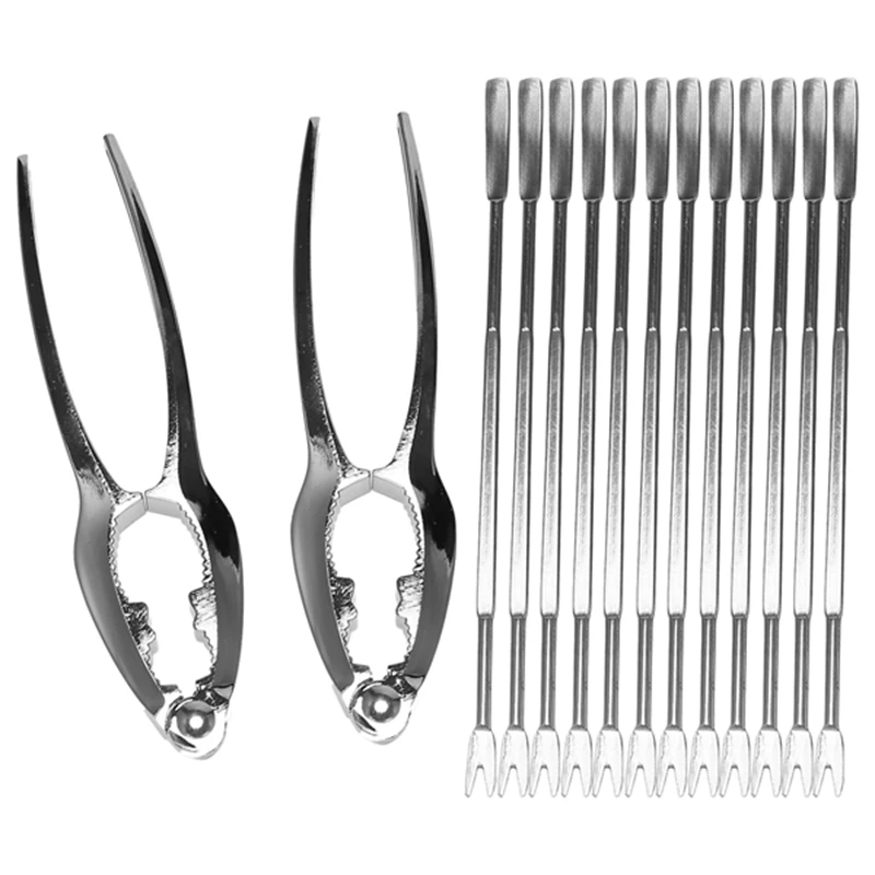 랍스터 크래커 및 픽 세트, 게 다리 크래커 도구, 스테인레스 스틸 해물 크래커 및 포크 너트 크래커, 14 개