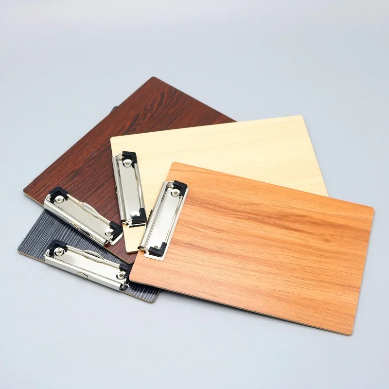 5pcs/lot A5 Clipboard Solid Wood Menu Clip Board Solid Wood Writing Pad High-grade Business Supplies Office School Stationery