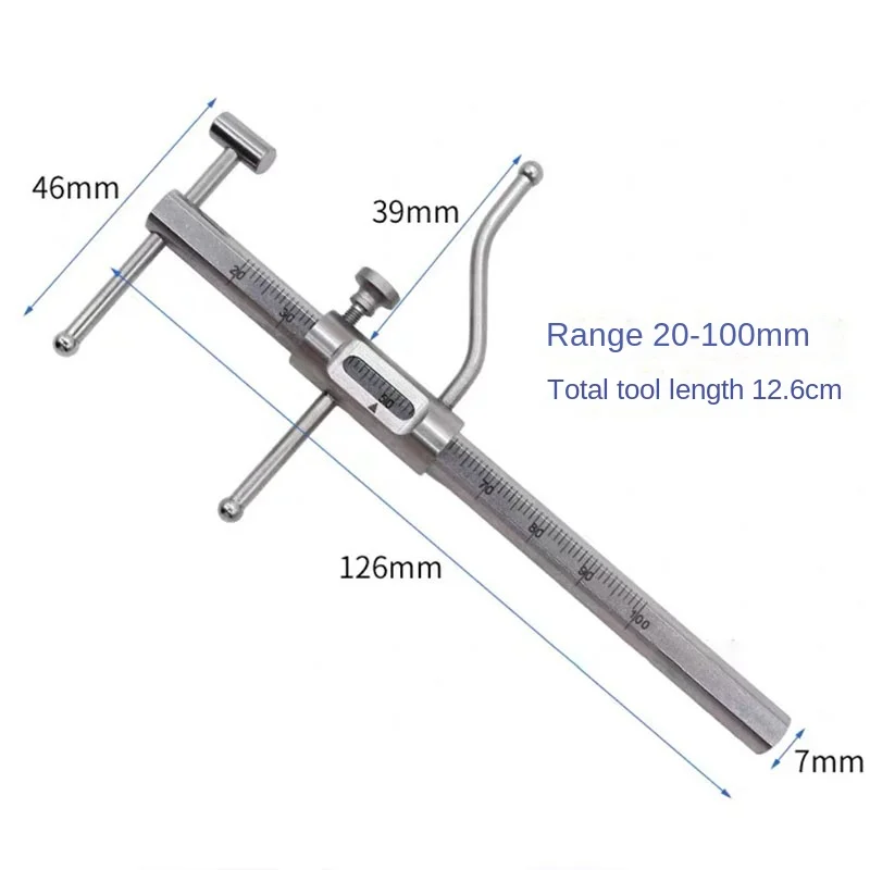 Imagem -04 - Vertical Dental Medição Régua Medição Distância Inlay Crown Digital Vernier Caliper Osso Rio Espessura Implante