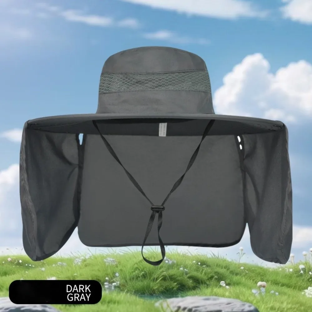 قبعة جديدة مضادة للشمس ومضادة للأشعة فوق البنفسجية قابلة للتنفس، قبعة دلو قابلة للفصل لحماية الرقبة، شال واقي من الشمس، قبعة صيفية
