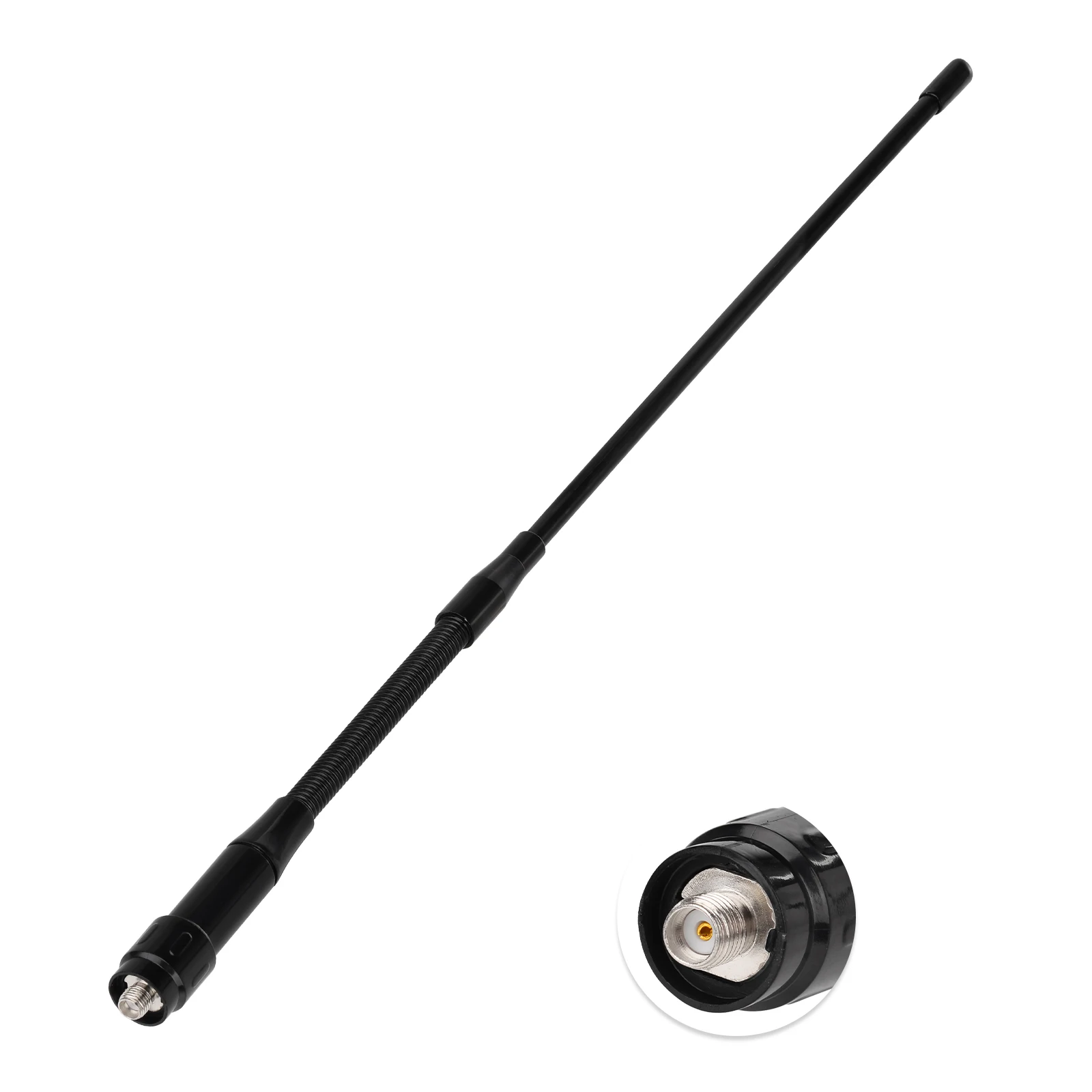 

Superbat 136-174MHz 400-470MHz Soft Whip Dual Band UHF VHF Ham Radio Antenna for Baofeng Retevis Aliunce HD1 Arcshell AR-5