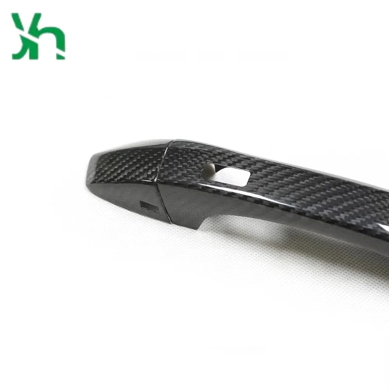 لأودي A6 S6 Q6 Q8 RSQ8 ألياف الكربون الجافة غطاء مقبض السيارة لامبورغيني أوروس الخارجي تقليم ألياف الكربون الحقيقية #6