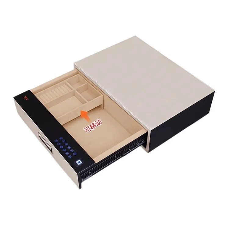 3FT Safe Home Anti-theft Safe Hidden Drawer Cabinet Smart Fingerprint Password Safe Deposit Box