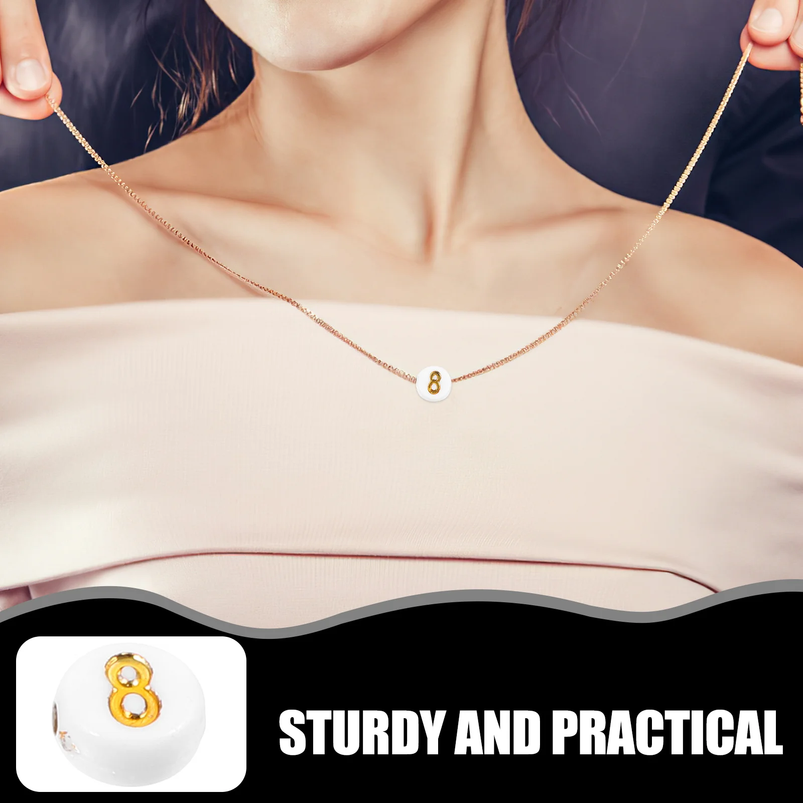 

100pcs Number Acrylic Diy Loose Beads For Jewelry Making Bracelet Necklace Hair Accessories Craft Projects Decorative Beads