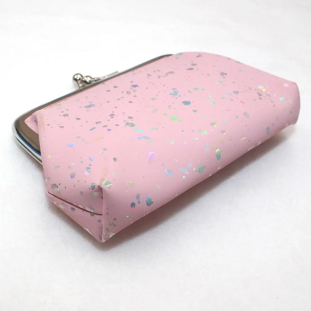 

Portable Card Holder Shiny Coin Purse Money Bag Kiss Clasp Lock Small Purse Bag Handbag Storage Bag Clutch Lipstick Bag Women