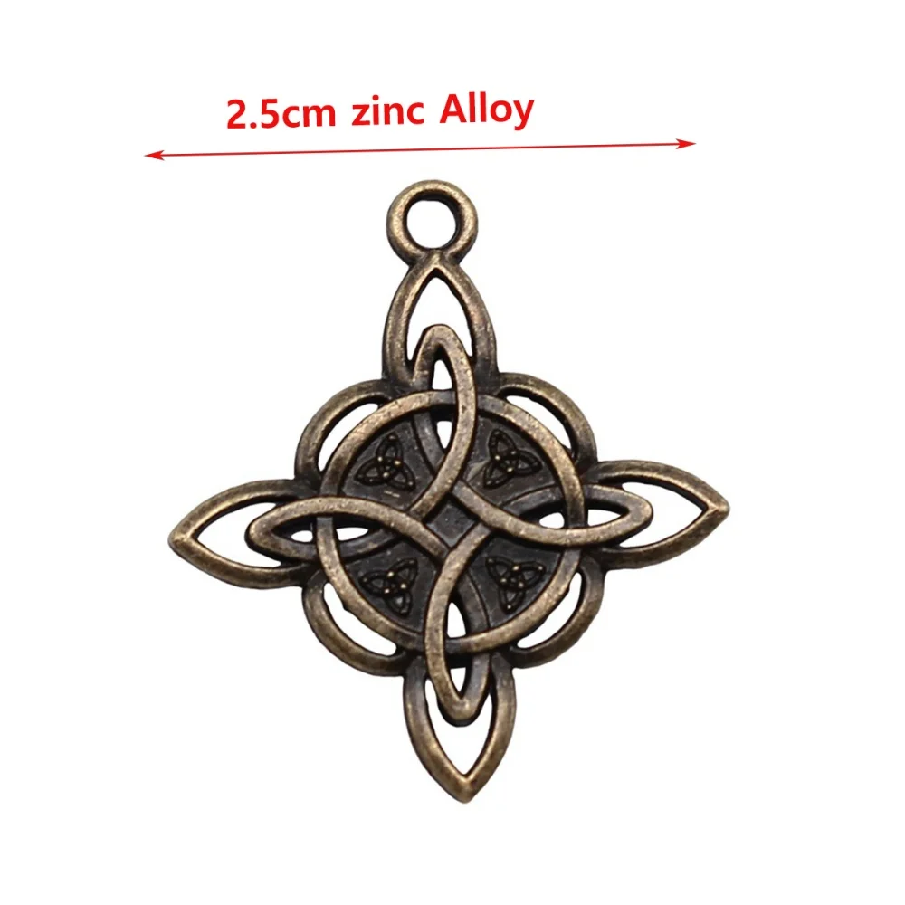 Fashion Celtic Knot Metal Pendant DIY Handmade Alloy Necklace Earrings Charms Findings Jewelry Making Supplies Accessories