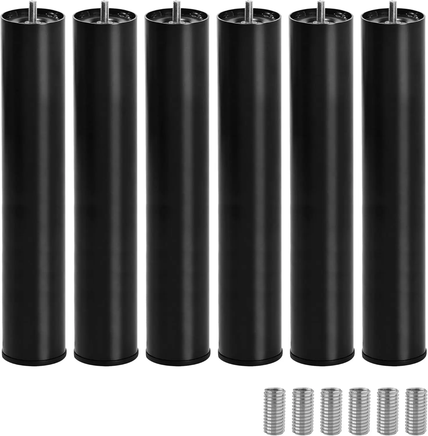 14 Inch Metal Bed Legs Replacement For Adjustable Bed Base Frame, Metric M8 M10 Threading Set Of 6