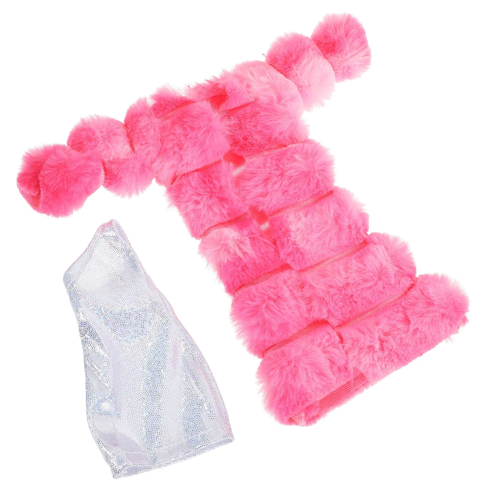 

Girls Coat Clothes Accessories Miniature Decor Vest Kids DIY Accessory Clothing Props Pink Tiny Outfit Decors Child